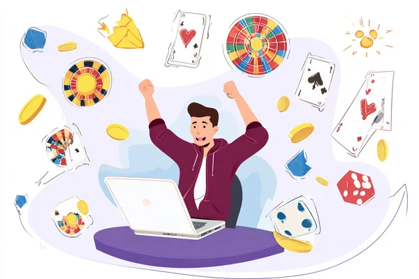 A person using their device against a moody casino-themed background, illustrating the smooth re-entry process at 786TT.